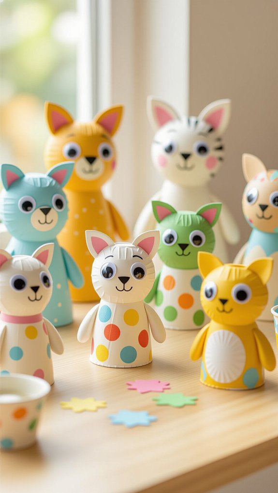 yogurt cup animal crafts