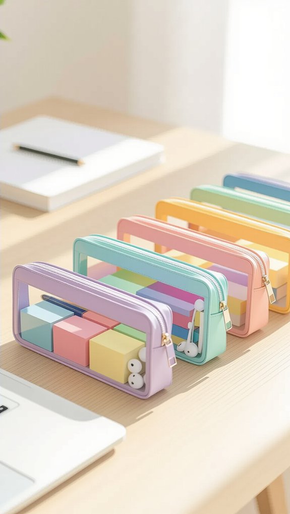 zippered pouches for organization