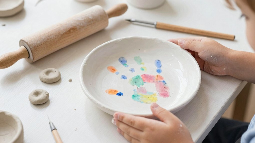 handprint keepsake dish tutorial