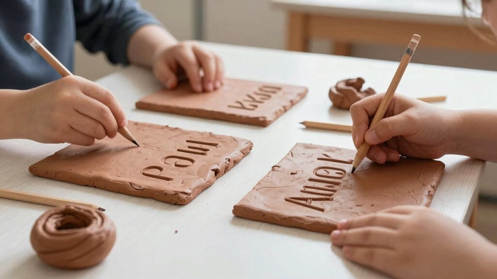 pencil control through clay