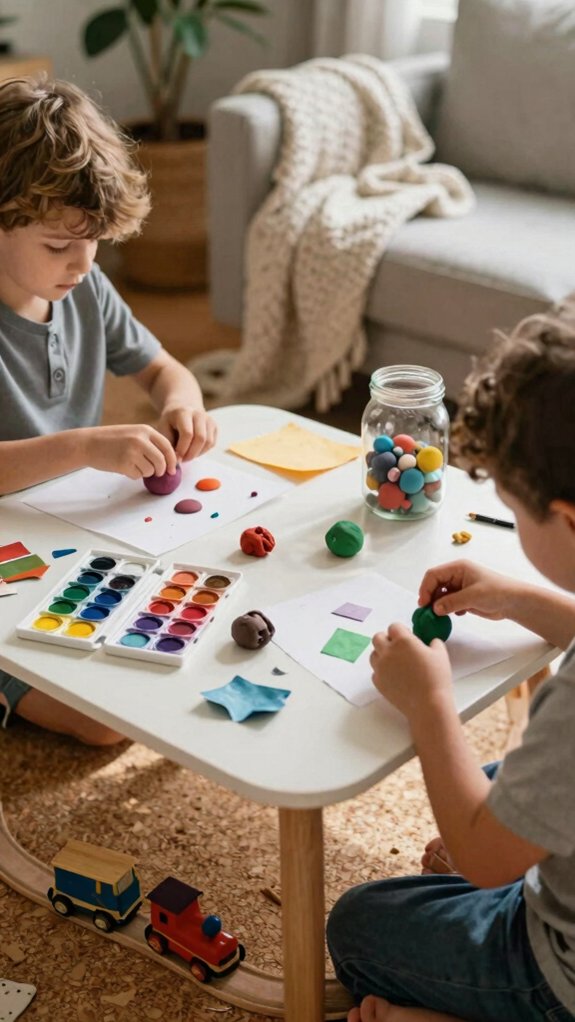 color mixing art station