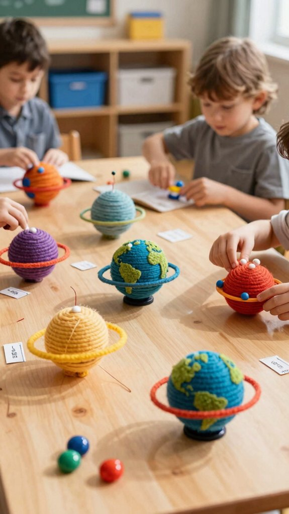 yarn wrapped planet craft activity