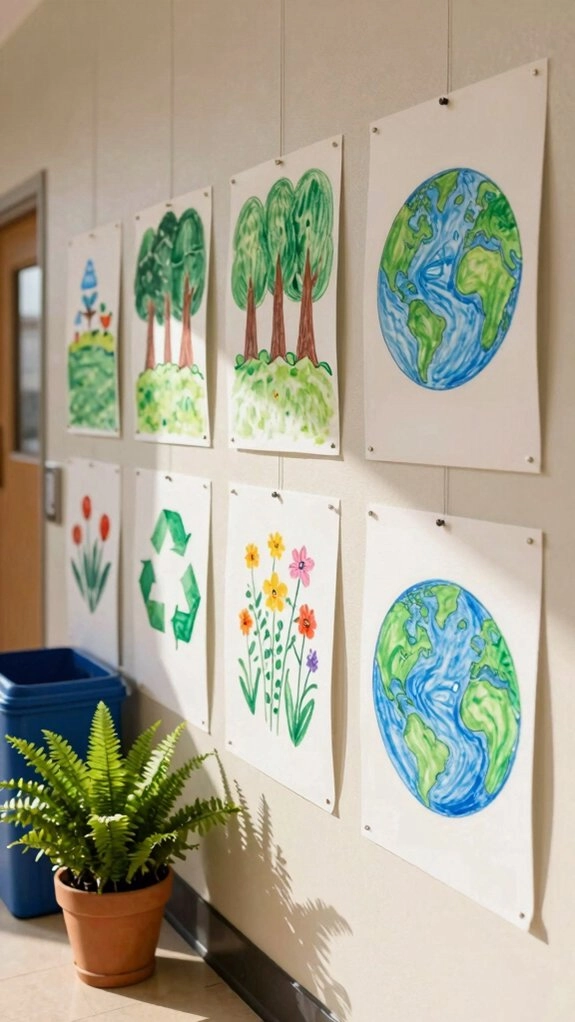 earth day art stewardship display