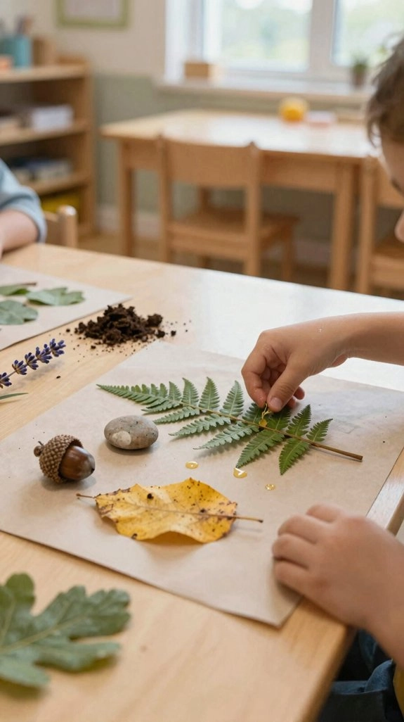 nature textures leaf collages