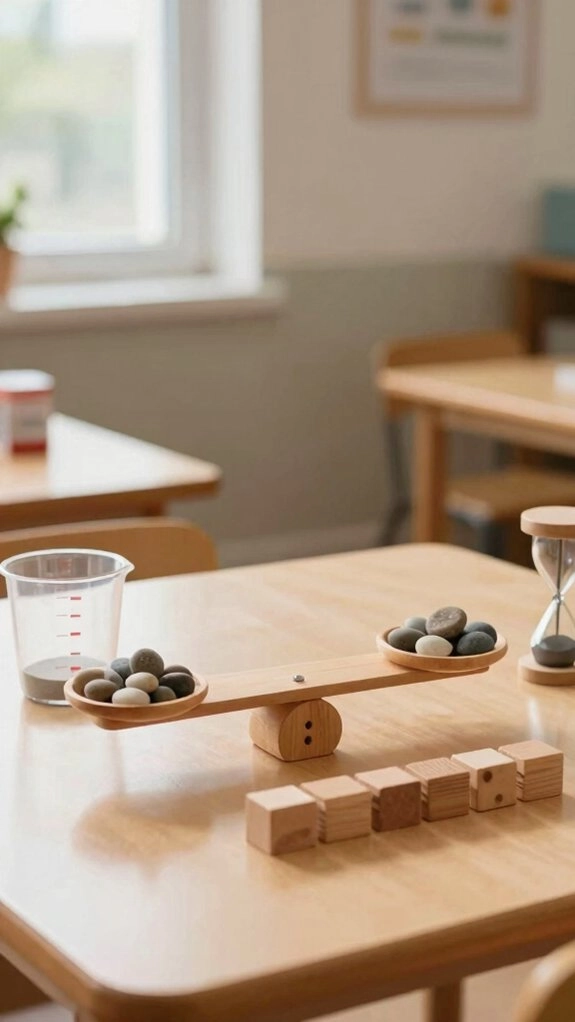 playful measuring station setup