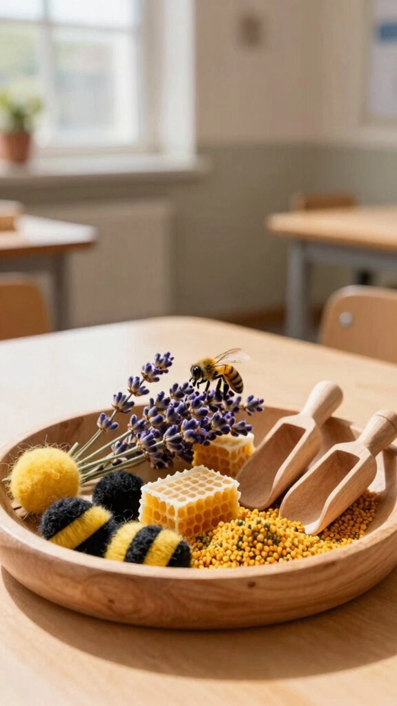 bee bin pollination sensory play