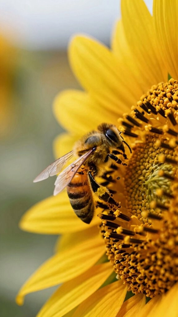 bees help flowers reproduce