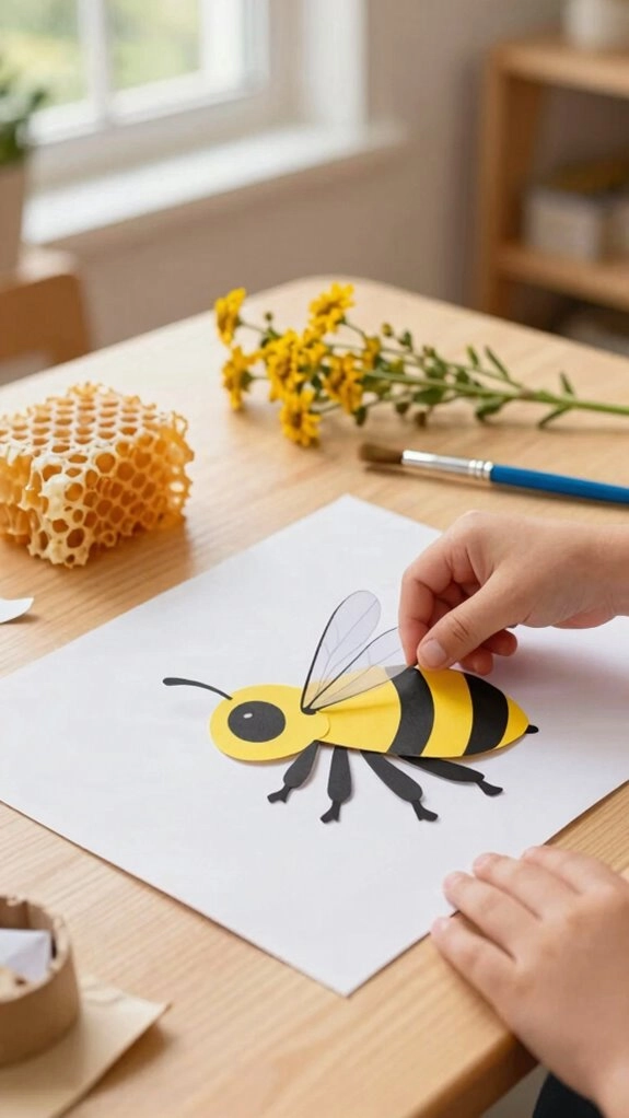colorful honeycomb bee crafts