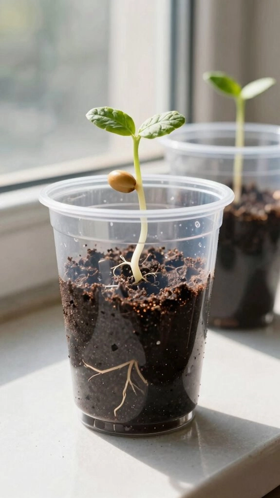 damp paper towel sprouting