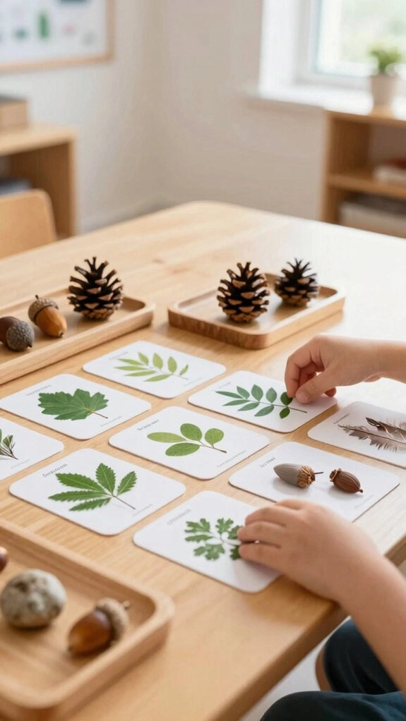independent matching and sorting picture cards