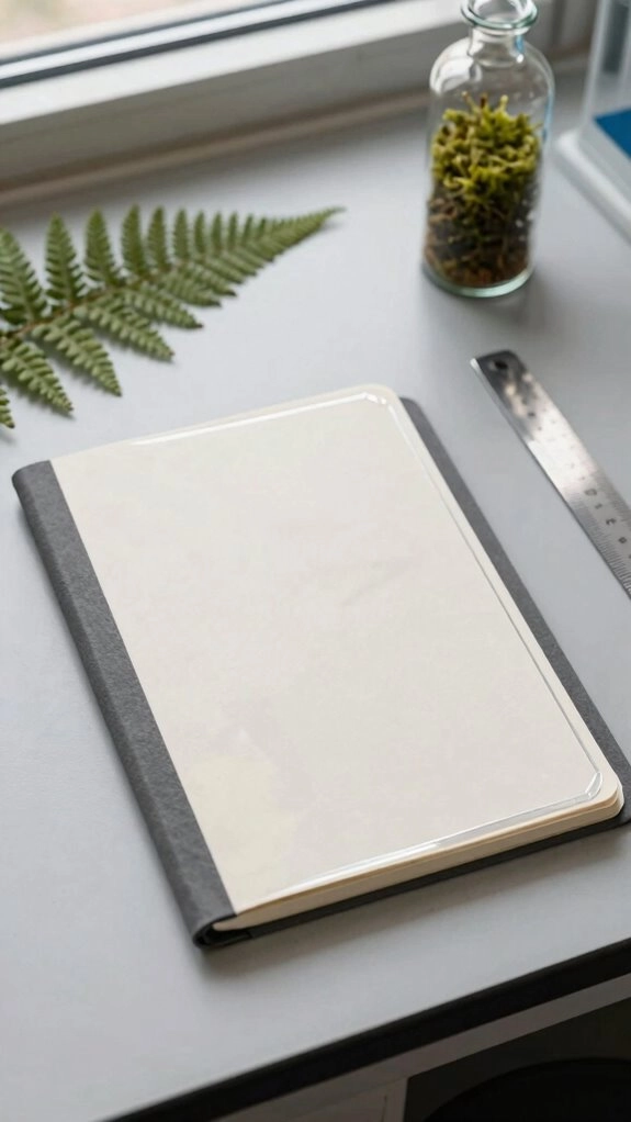 label tape and seal notebook cover