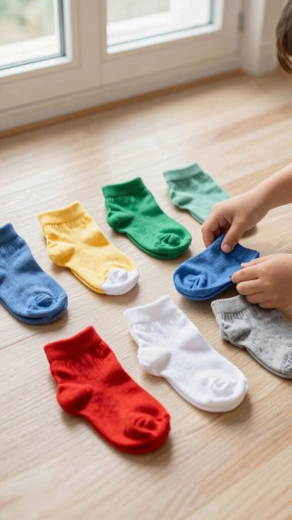 laundry sock color matching pairs