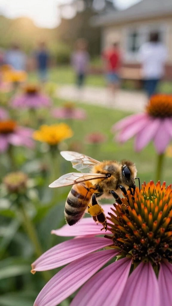 native flowers feed healthy bees