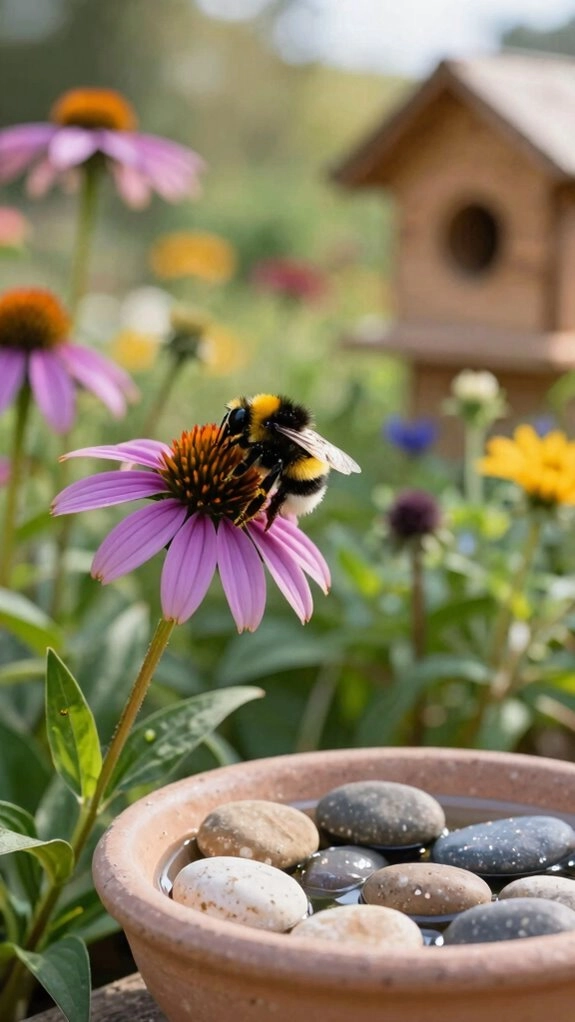 native flowers provide nectar