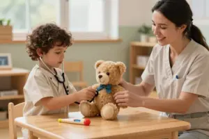 pretend doctor play learning