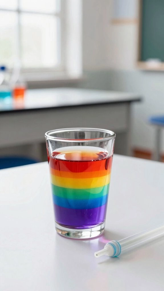 rainbow walking water colors