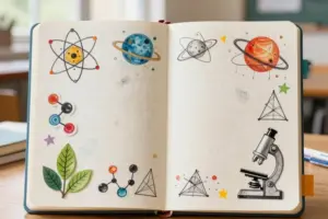 science notebook front page
