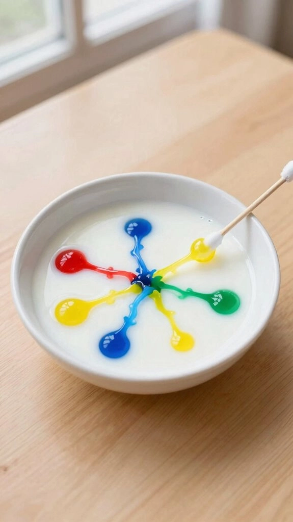 soap activated milk color swirl