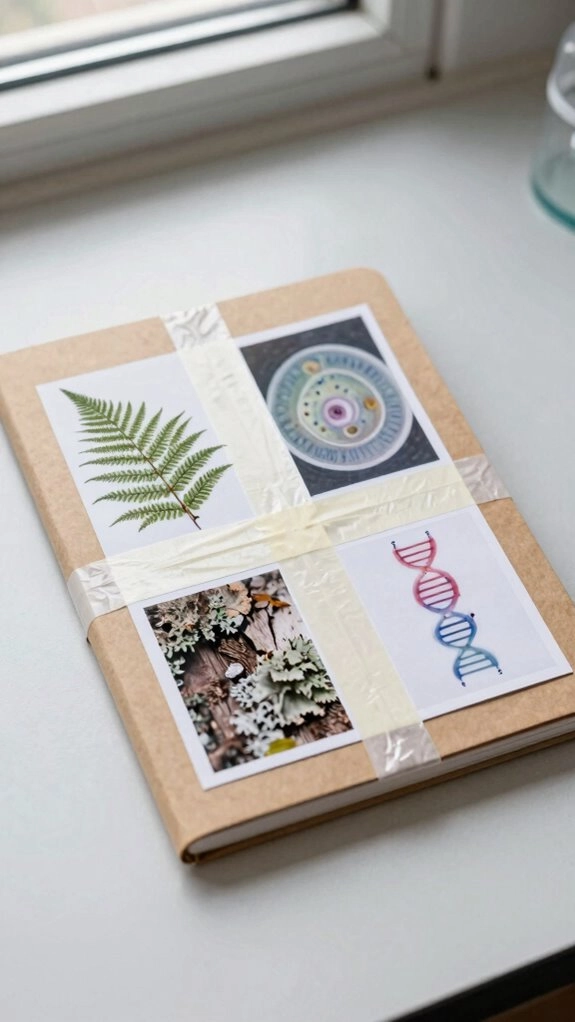 tape images securely on cover